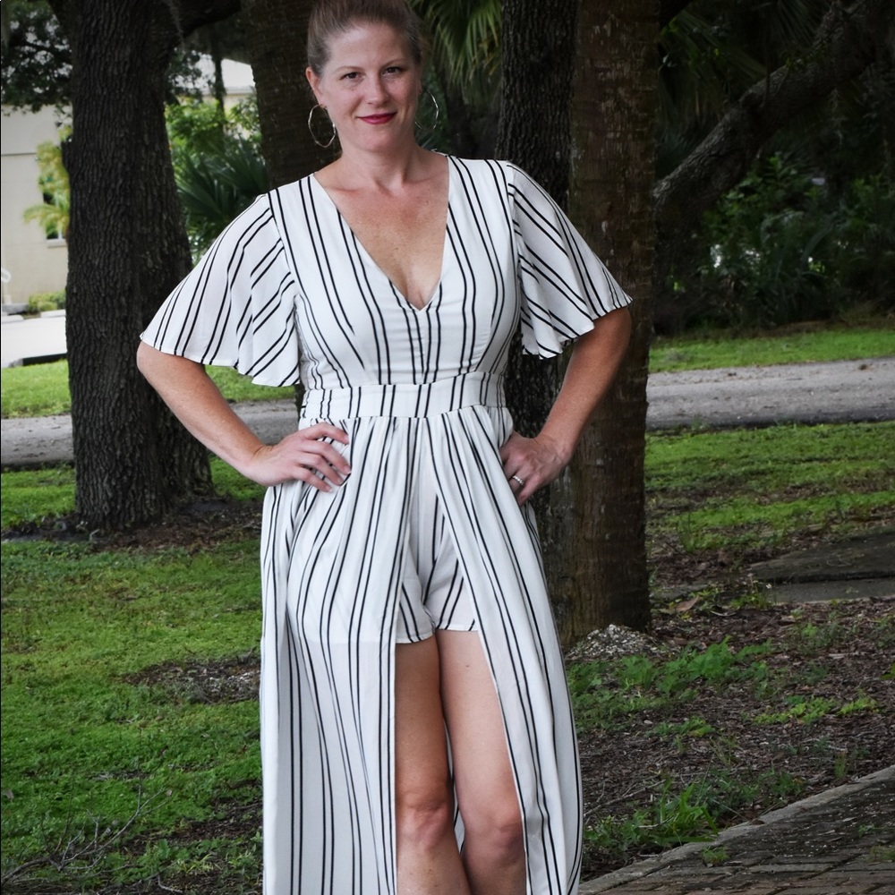 Slaying Stripes Romper
